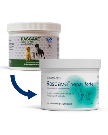 NutriLabs Rascave Hepar Forte Tabletten für Hunde, 90 Stück