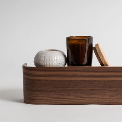 Kazai Toke Design-Wandgarderobe mit verdeckten Haken – Walnuss