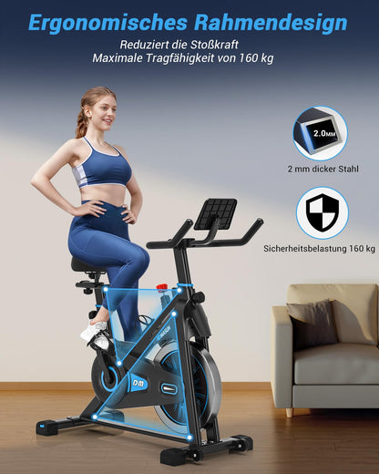 DMASUN Heimtrainer Fahrrad Magnetisch – Ergometer App