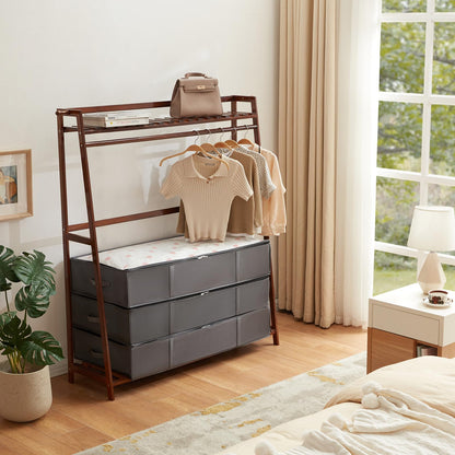 Lifewit Unterbettkommode 95L, faltbare Aufbewahrungsbox, 6er-Set, grau