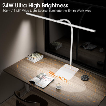 EYOCEAN LED Monitor Schreibtischlampe Gestensteuerung - Mattweiss