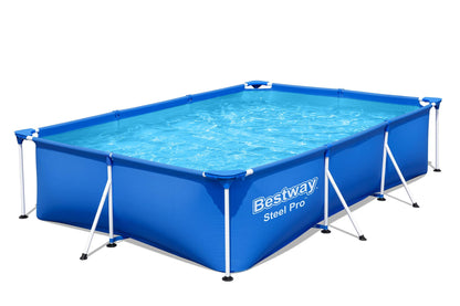 Bestway Steel Pro Frame Pool eckig blau 300x201x66cm ohne Pumpe