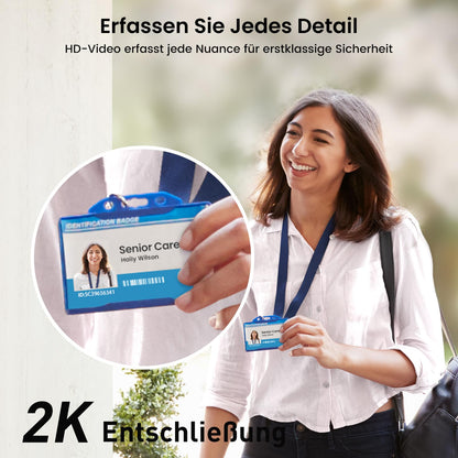 aosu 2K Videotürklingel mit Kamera, kabellos, 170° Weitwinkel