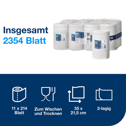 Tork 101221 Papierwischtücher – M1 Mini Mehrzweck Innenabrollung