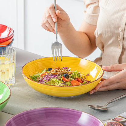 vancasso Bonita Suppenteller 6er Set aus Steingut, Ø 21,6 cm
