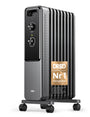 DREO Ölradiator DR-HSH033 2000W mit Thermostat, 9 Rippen, Elektroheizkörper mit 4 Lenkrollen