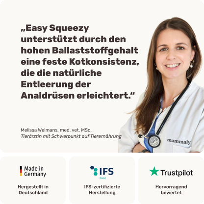 mammaly Easy Squeezy Analdrüsen-Leckerli für Hunde, 120 Stück
