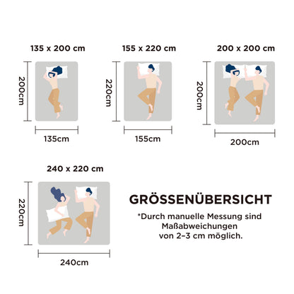 BEDSURE Bettdecke 155x220 cm Ganzjahresdecke 300GSM, Pinkesque/Grau