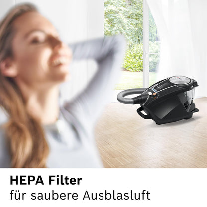 Bosch ProSilence Serie 8 BGS7MS64 Bodenstaubsauger Schwarz