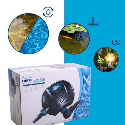 AquaForte O-20000 Plus Teichpumpe 200 W, 19 m³/h, schwarz