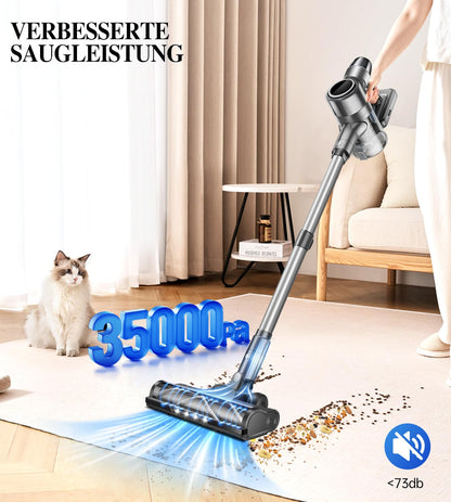 Syntecno VC7211 Akku-Stabstaubsauger kabellos, 350 W, beutellos