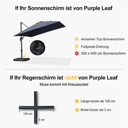 PURPLE LEAF Sonnenschirmständer SBLN150, Ampelschirmständer Anthrazit
