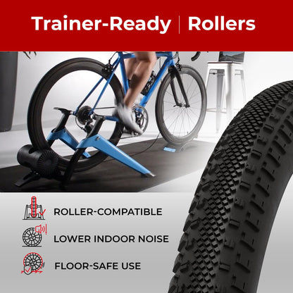 Fincci Fahrradreifen 700x38c Gravel Faltreifen Set mit 2 Schläuchen