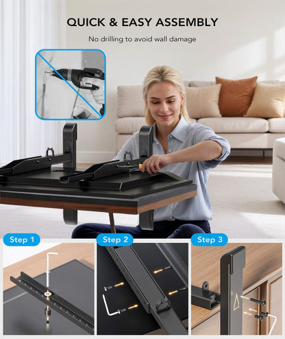 AX WABER TV-Ständer höhenverstellbar für 24-86 Zoll, VESA 800x600