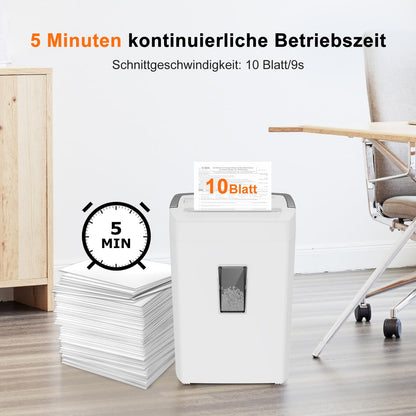 Bonsaii C275-B Aktenvernichter Mikroschnitt P4 – 10 Blatt