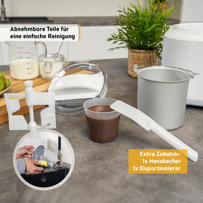 TZS First Austria Eismaschine FA-5105 mit Kompressor, 1 L, weiss