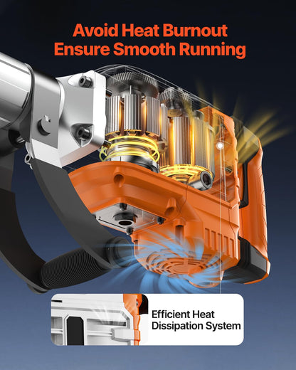 VEVOR Abbruchhammer Betonbrecher Stemmhammer 3500W 60J