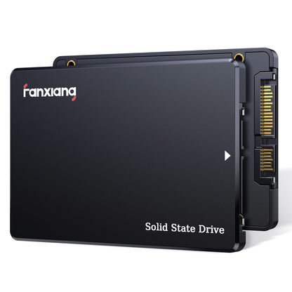 fanxiang S101Q Interne SATA SSD 4TB - 2.5 Zoll Festplatte. Rechteckige, flache, schwarze 2.5-Zoll-SATA-SSD zur internen Datenspeicherung in PCs/Laptops.