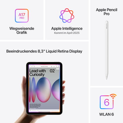 Apple iPad mini (A17 Pro) Tablet - 128 GB WLAN Space Grau