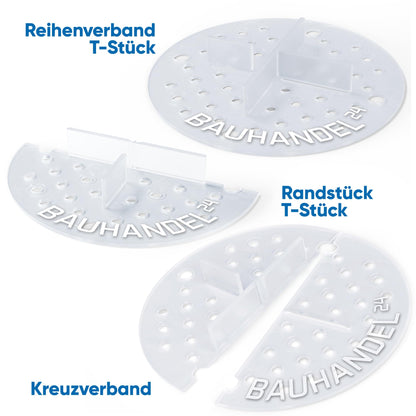 BH Bauhandel24 Fugenkreuze 3 mm für Terrassenplatten, 100 Stück