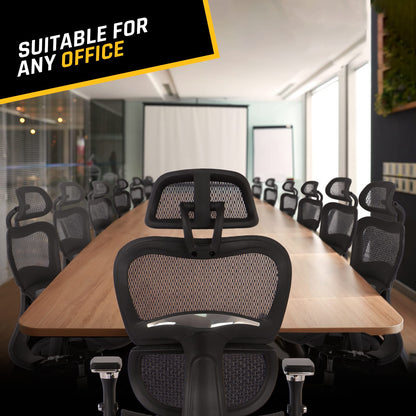 KLIM K800 Ergonomischer Bürostuhl – Lendenstütze, 4D Armlehnen