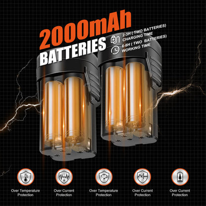 Elektrische Akkugartenschere 16.8V – 25mm – 2 Akkus