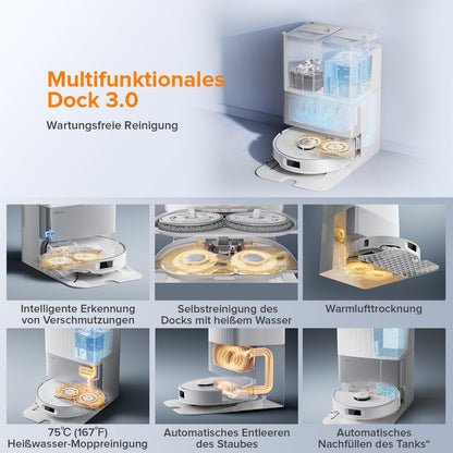 roborock Qrevo Edge S5A Saugroboter mit Wischfunktion, Weiss