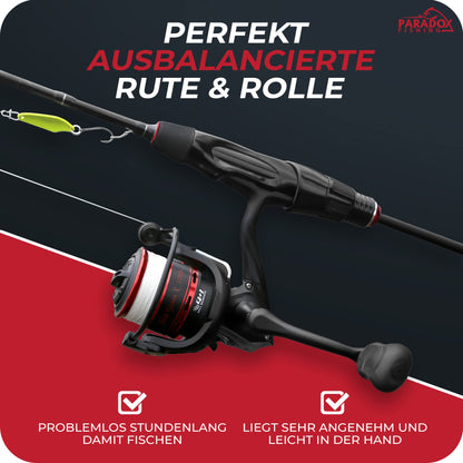 Paradox Fishing Trout Series X UL-Ruten Set - 1.85m 1-4g mit Rolle