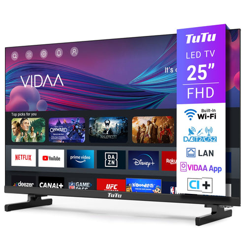 TuTu Smart TV 25 Zoll Full HD VIDAA Fernseher TUV25FQ1B
