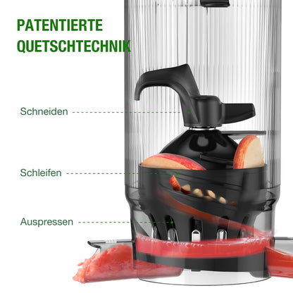 TUUMIIST Slow Juicer Entsafter - Extragrosser 135mm Einfüllschacht