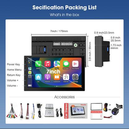 Haudio 7 Zoll 2 Din Android Radio - Wireless CarPlay/AA + Kamera