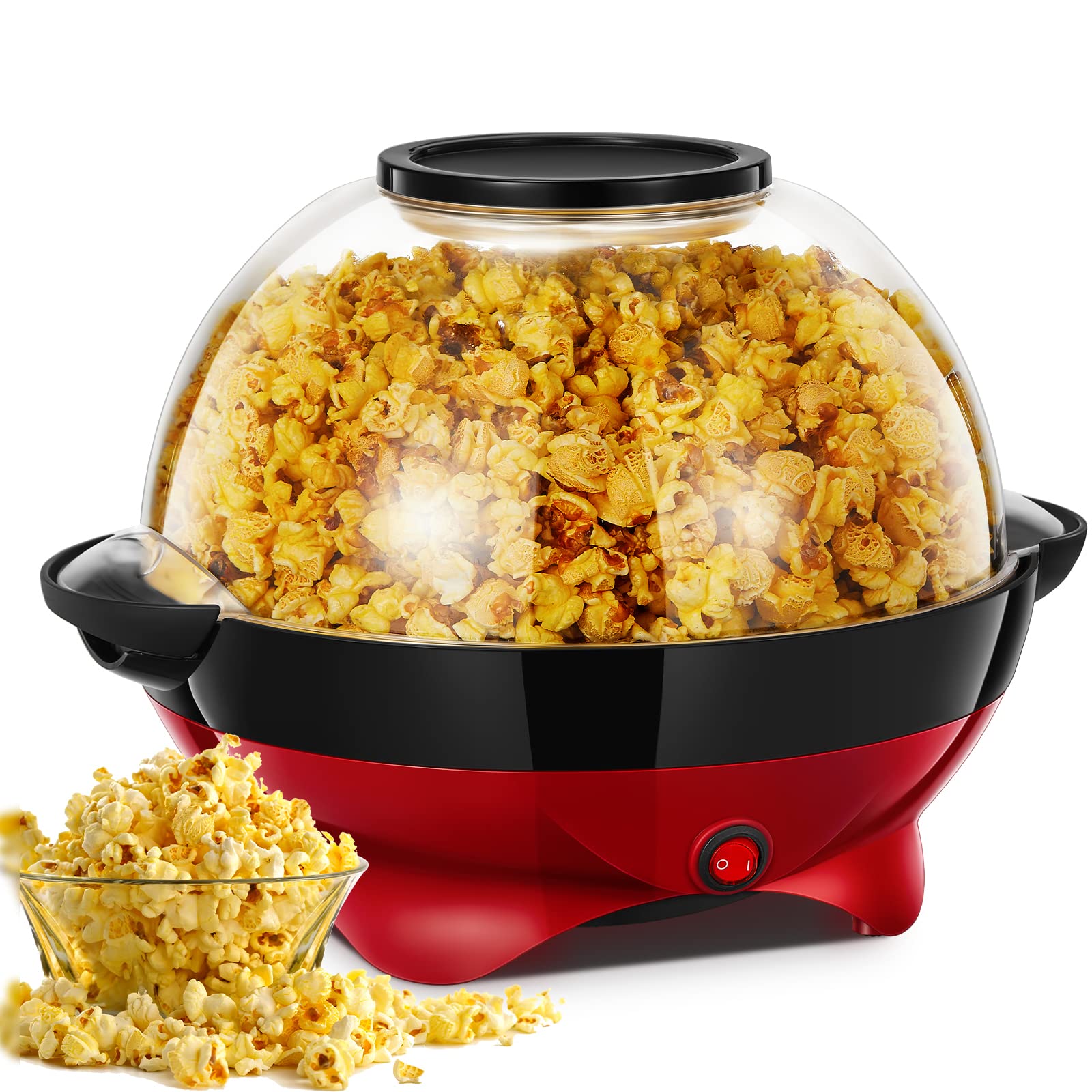 HOUSNAT Popcornmaschine RH-906, 800 W, 5,5 l, Antihaftbeschichtung