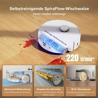 roborock Qrevo Curv 2 Flow Saugroboter mit Wischfunktion, 20.000 Pa
