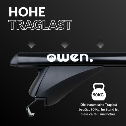 Owen 3.0 Relingträger - Universal 120cm Schwarz