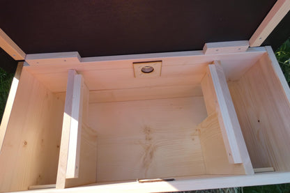 easytouch Igelfutterhaus Sichtfenster – edel geflammt, ohne Boden