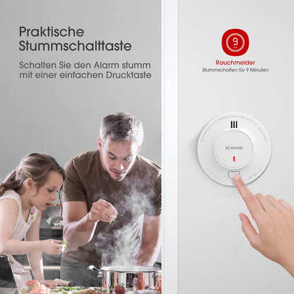 X-Sense SD2J0AX Rauchmelder – 10er Set, 10 Jahre Batterie