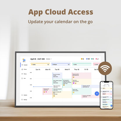 Dragon Touch 21.5 Zoll Digitaler Wandkalender - Schwarz