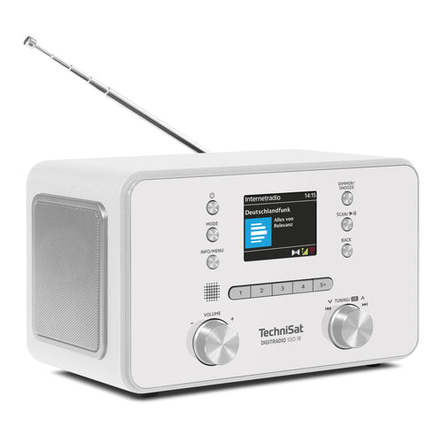TechniSat DIGITRADIO 550 IR Stereo Internetradio DAB+ UKW weiss mit Farbdisplay und Fernbedienung