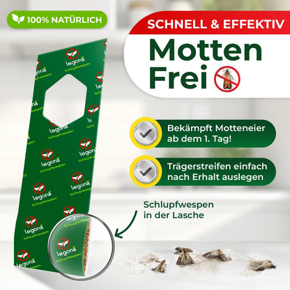Legona® Schlupfwespen Lebensmittelmotten - 6 Karten à 3 Lieferungen