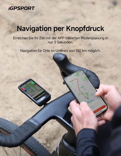 iGPSPORT BiNavi GPS-Fahrradcomputer kabellos mit 3,5-Zoll-Touchscreen