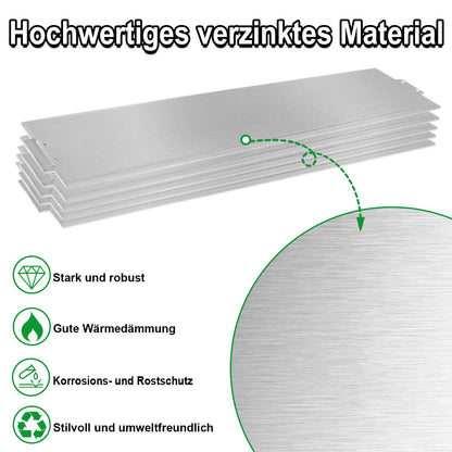 LARS360 Rasenkante Metall Beetumrandung - Verzinkt Silber