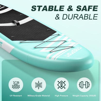 FBSPORT Aufblasbares SUP Board Stand Up Paddling Kit - Green