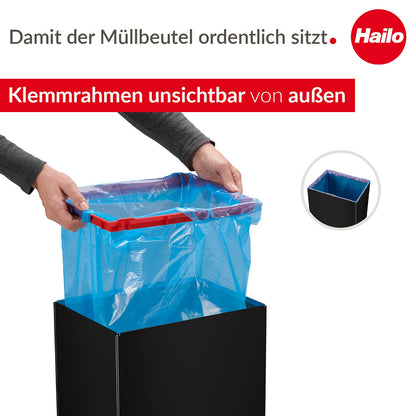 Hailo Big-Box Swing XL Mülleimer - 52L Rechteckig Schwarz