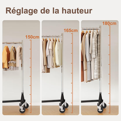 HOKEEPER Kommerzieller Kleiderständer Z-Ständer auf Rollen - 182 kg