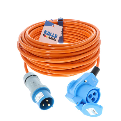 KALLE DAS KABEL Kalle Blue Signal CEE Verlängerung - 2.5mm² Winkel 15m