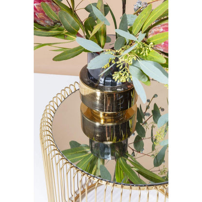 Kare Design Beistelltisch Wire (2er-Set) - Gold Messing, verspiegelt