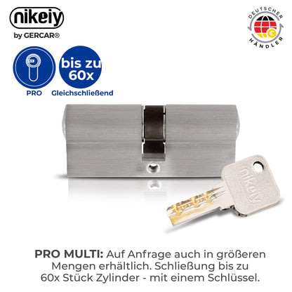 GERCAR Pro Gleichschliessend 5er Profilzylinder Set 40/50