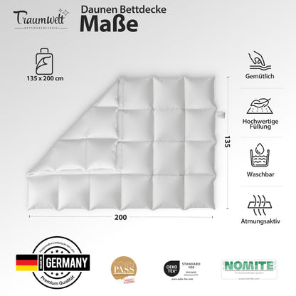 Traumwelt Natur Daunendecke 90/10 Ganzjahr 135x200 cm
