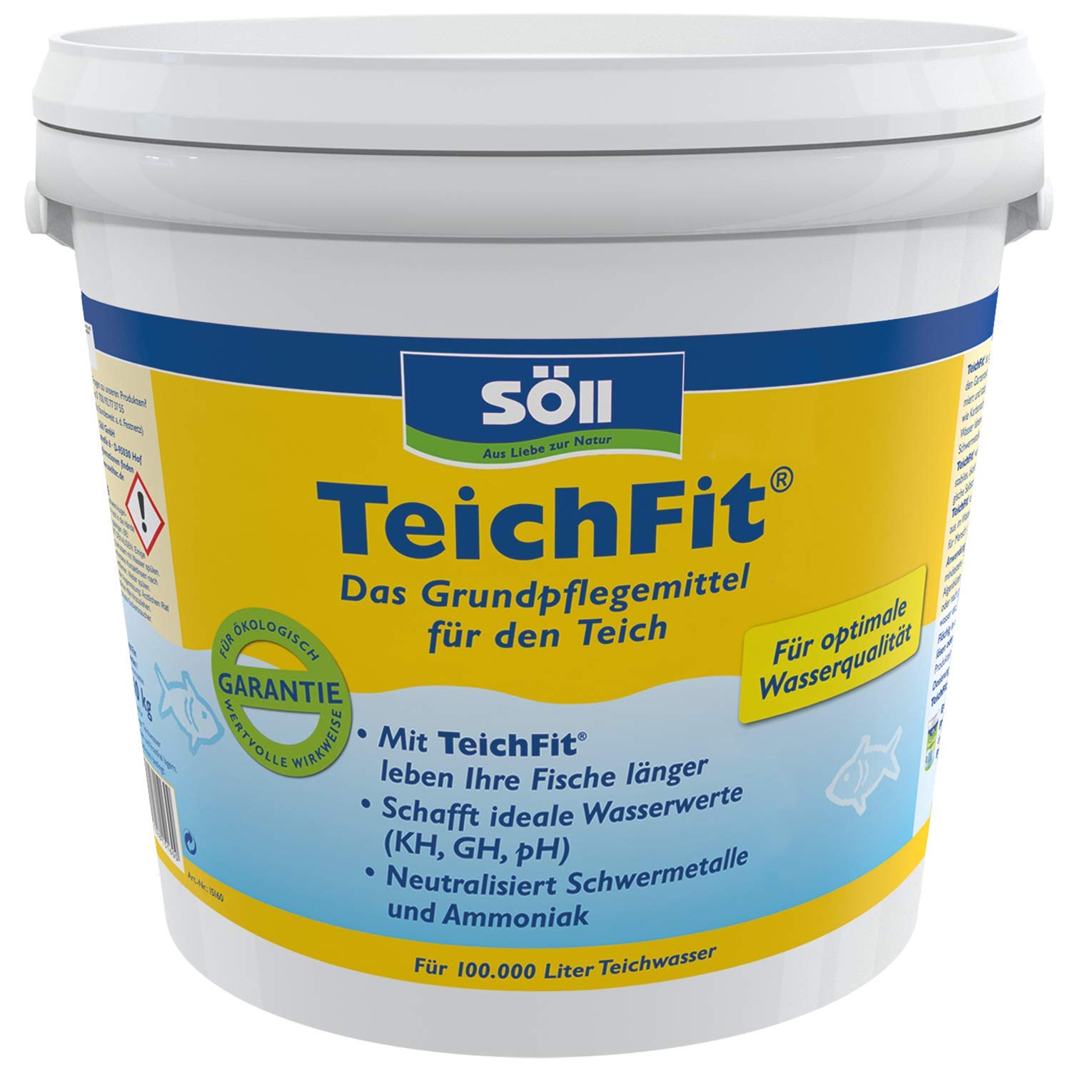 Söll TeichFit 81752 Grundpflegemittel für Teichwasser 10 kg, Pulver zur Wasseraufbereitung im Teich