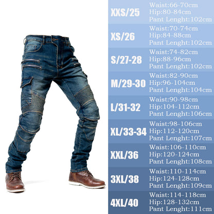 oFzimTo Motorradjeans Herren Stretch-Jeans mit Protektoren